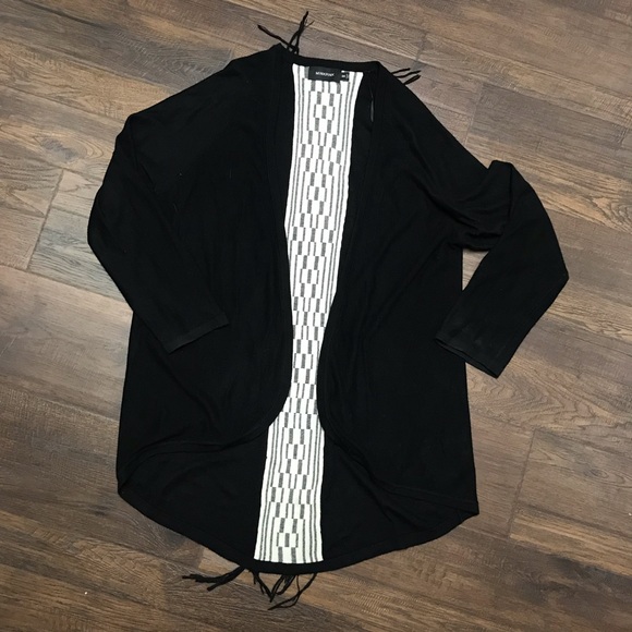 MINKPINK Fearless Cardigan Open Front Fringe Back - Picture 3 of 8